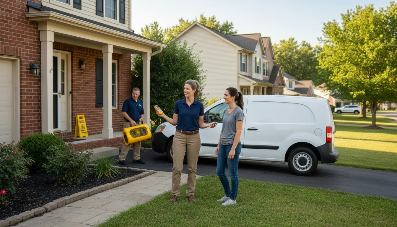 Residential water damage restoration in Rankin, IL